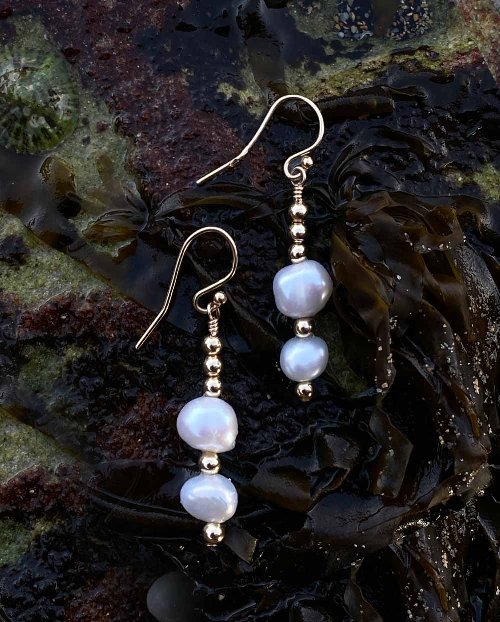 Ariel Pearl Earrings 14K Gold Filled