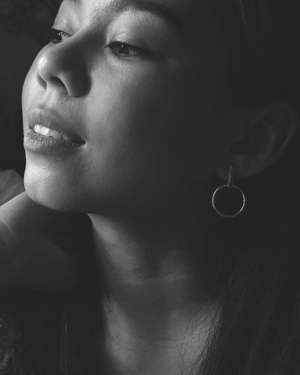 Small Vacation Hoop Earrings Sterling Silver