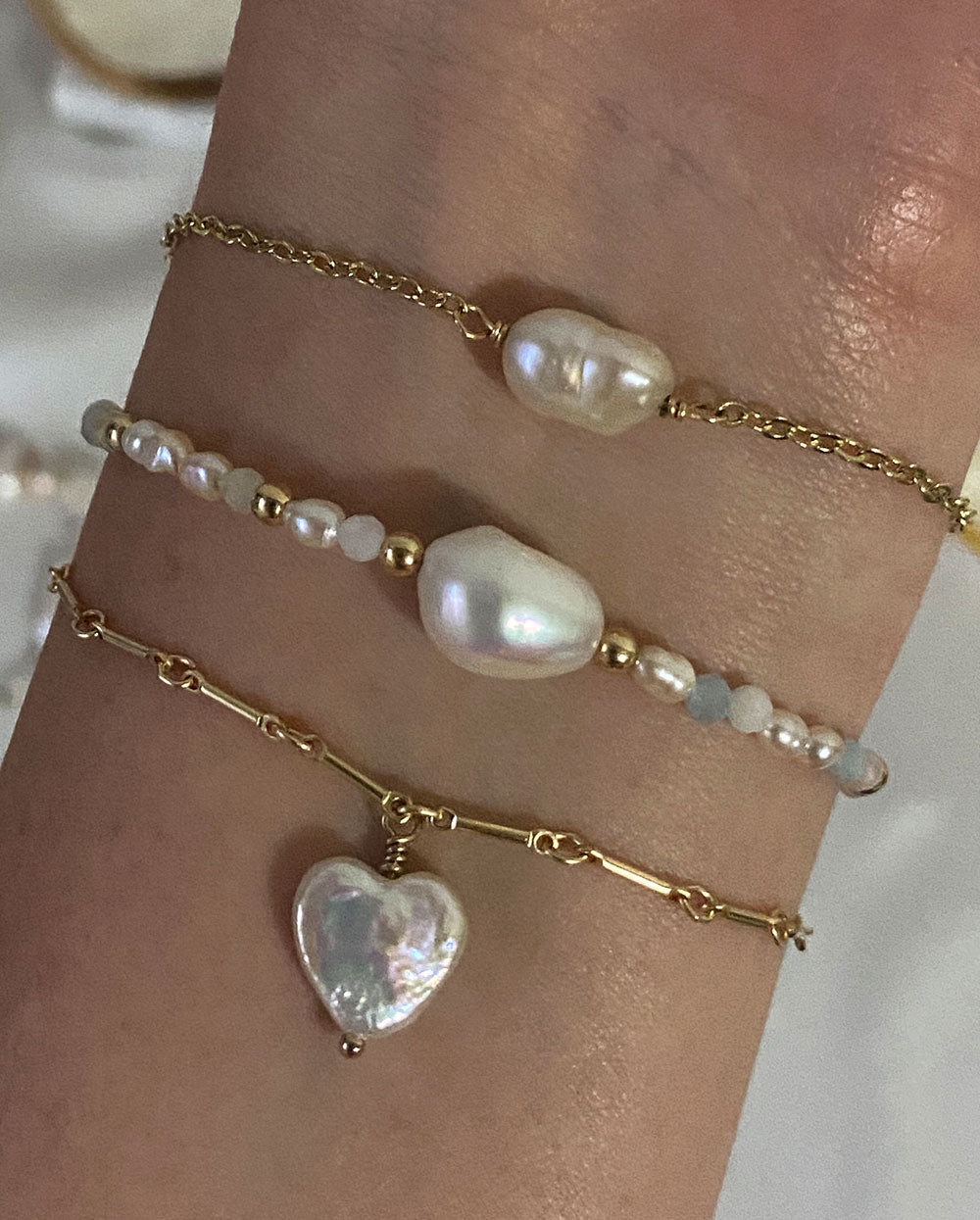 Purity Pearl Bracelet 14K Gold Filled