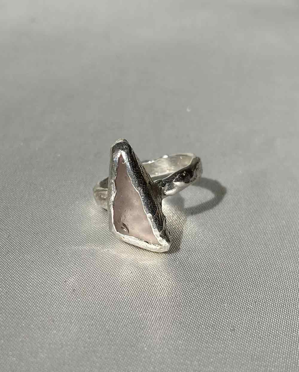 Lavender Sea GlassRing - Size 6