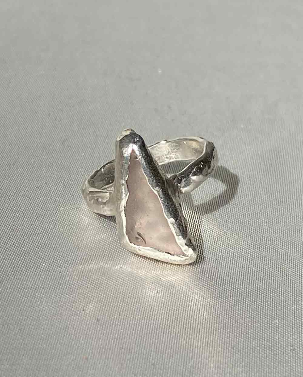 Lavender Sea GlassRing - Size 6