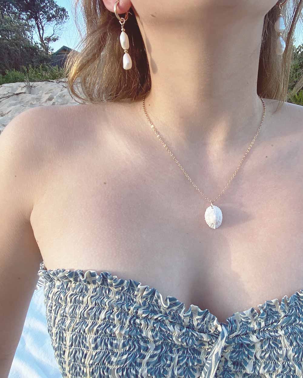 Limpet Shell Necklace 14k Gold Filled