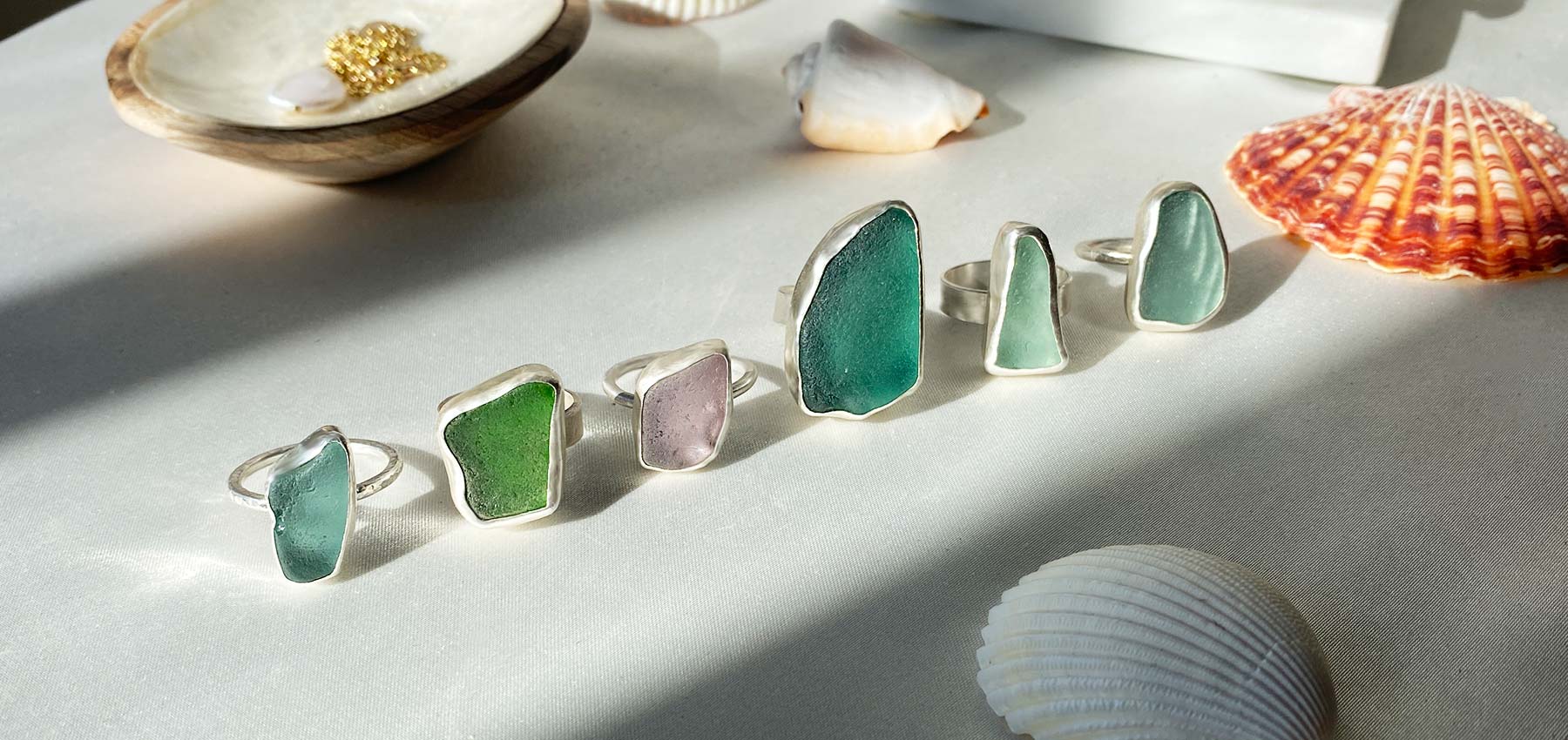 Sea Glass Rings