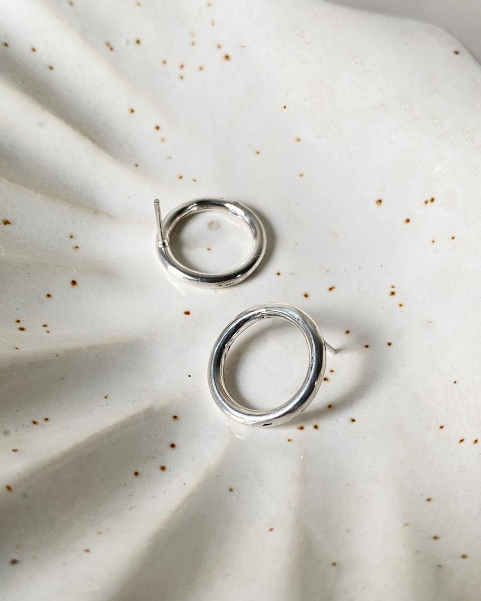 Classic Circle Stud EarringsEarringsSterling SilverAngela Wozniak Jewellery