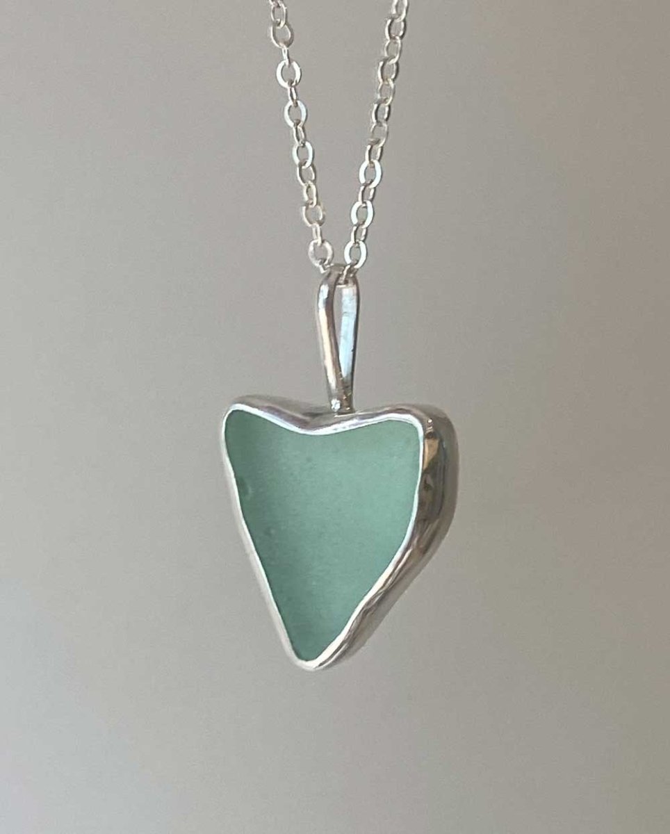 Custom Sea Glass Pendant - Large HeartNecklacesMade - To - OrderAngela Wozniak Jewellery
