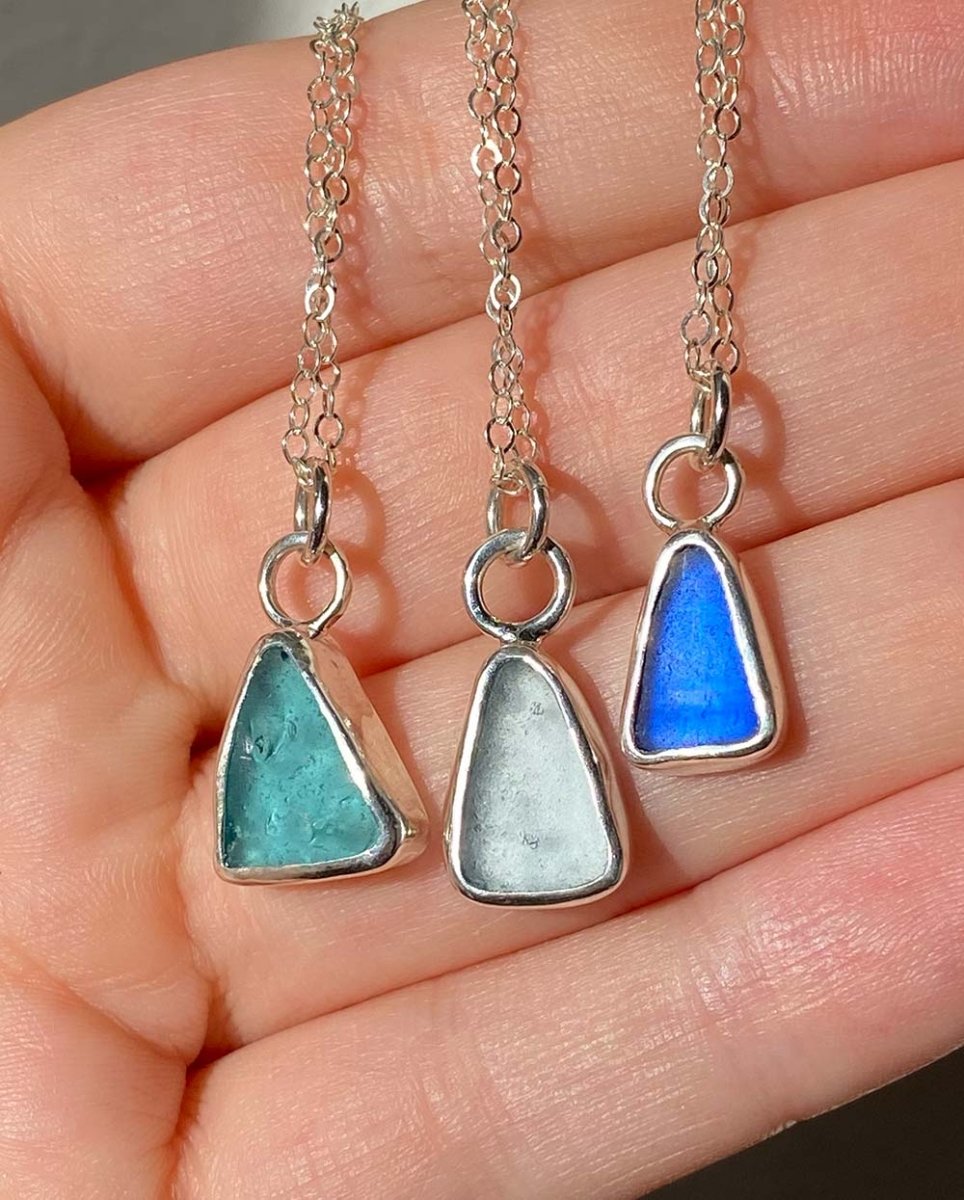 Custom Sea Glass Pendant - PetiteSea Glass NecklaceMade - To - OrderAngela Wozniak Jewellery