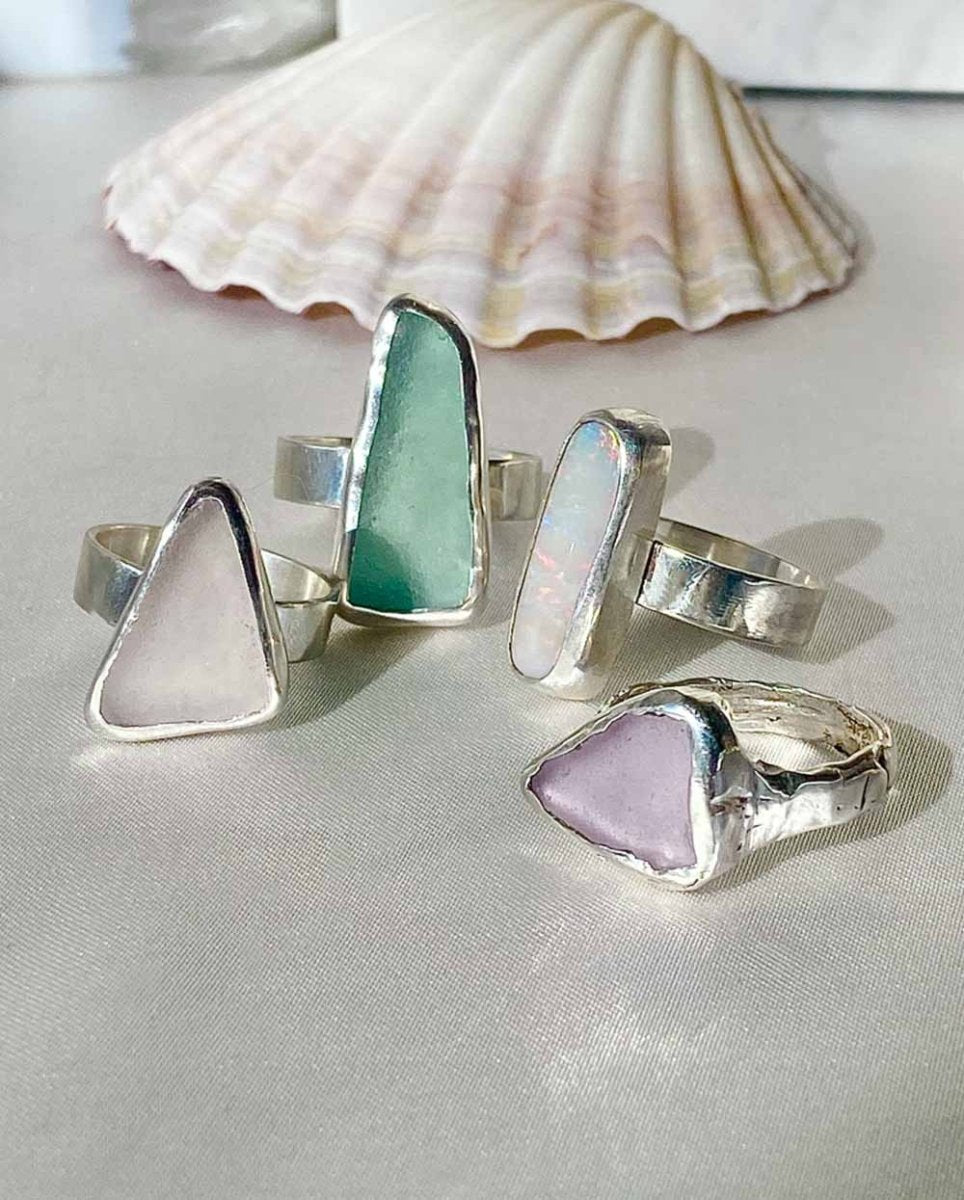 Lavender Sea Glass Ring - Size 7Sea Glass RingReady - To - ShipAngela Wozniak Jewellery