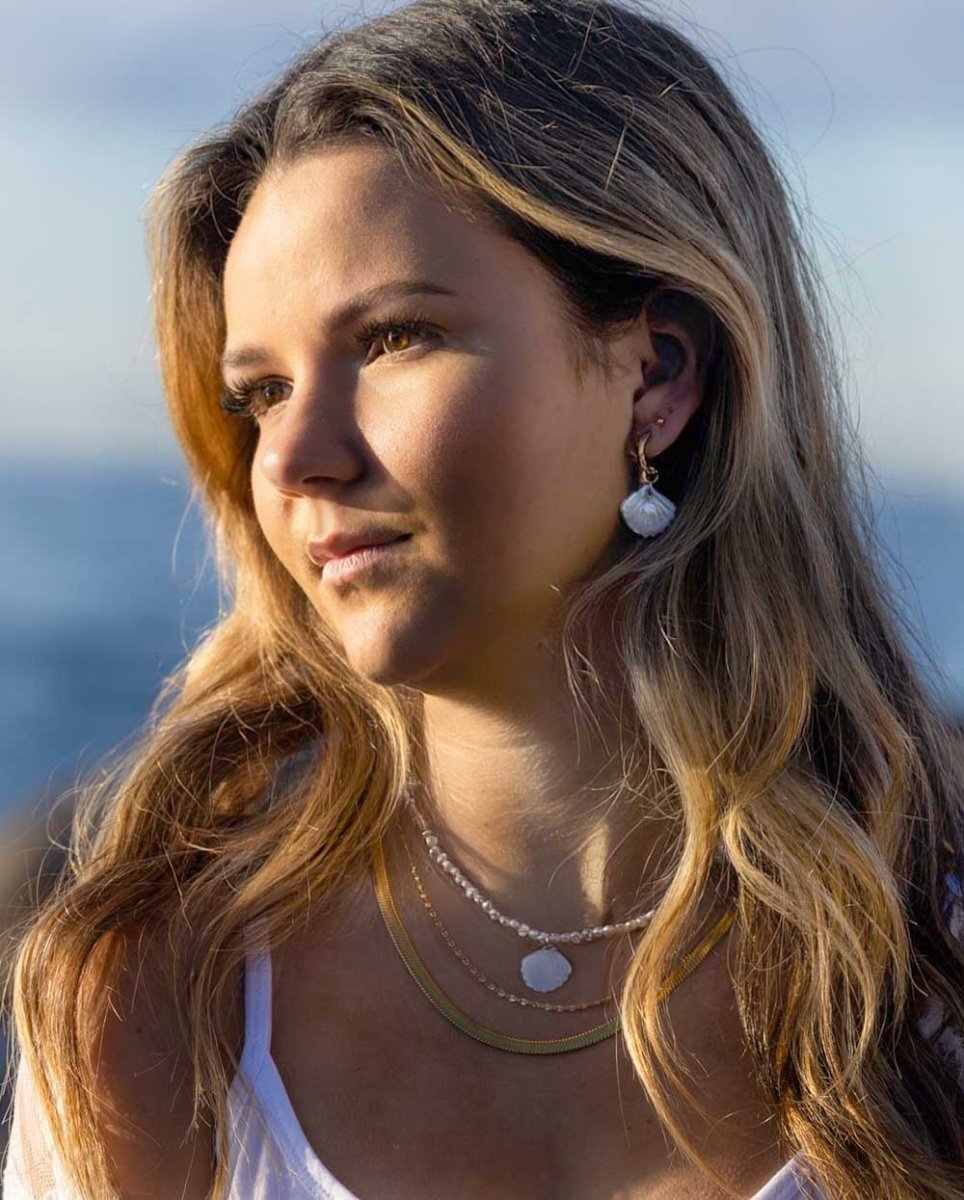 Lola Mother of Pearl HoopsEarrings14k Gold FilledAngela Wozniak Jewellery