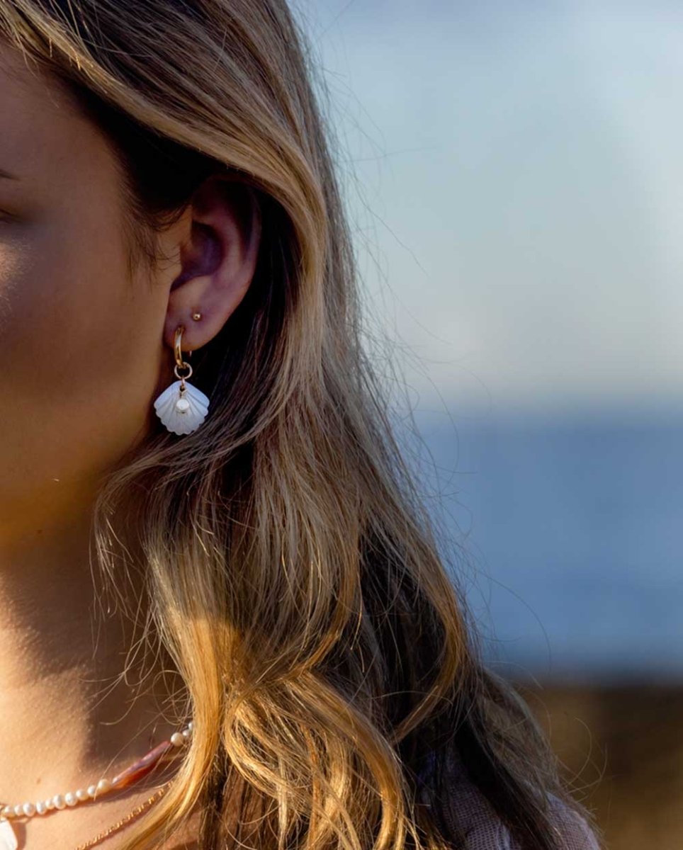 Lola Mother of Pearl HoopsEarrings14k Gold FilledAngela Wozniak Jewellery