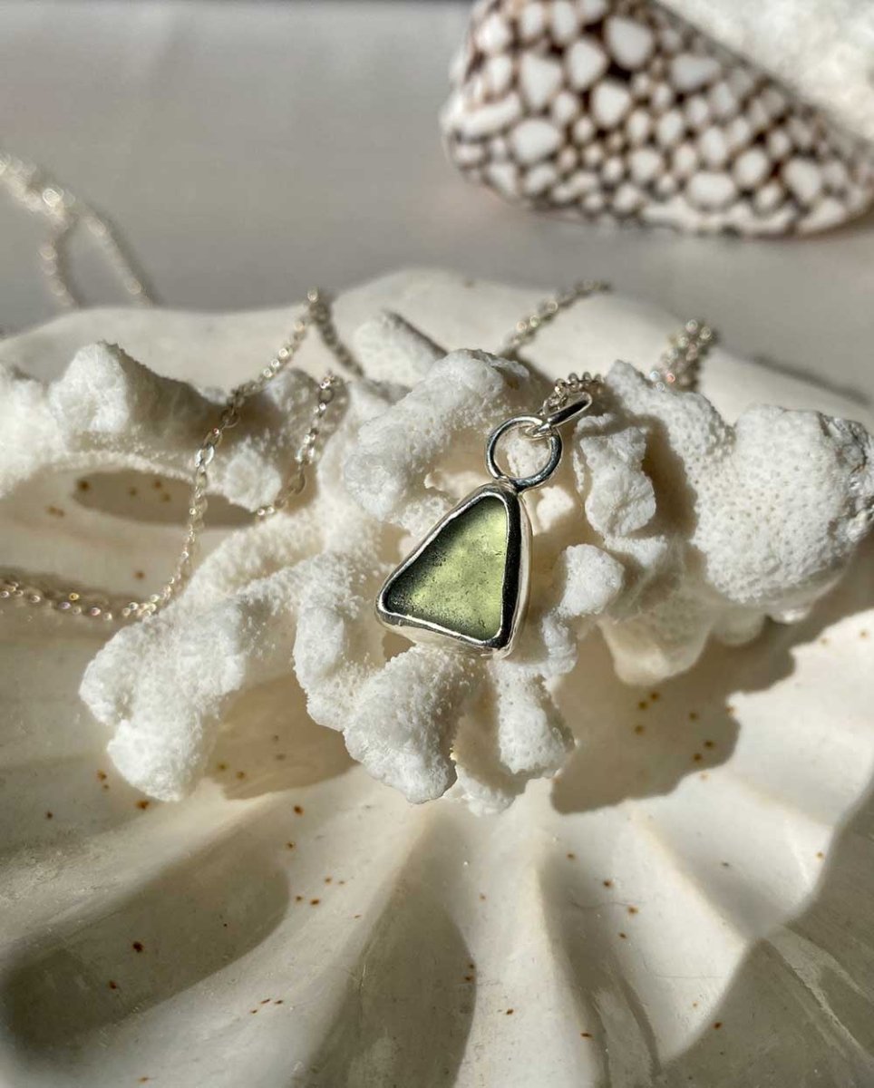 Mint Green Sea Glass NecklaceSea Glass NecklaceReady - To - ShipAngela Wozniak Jewellery