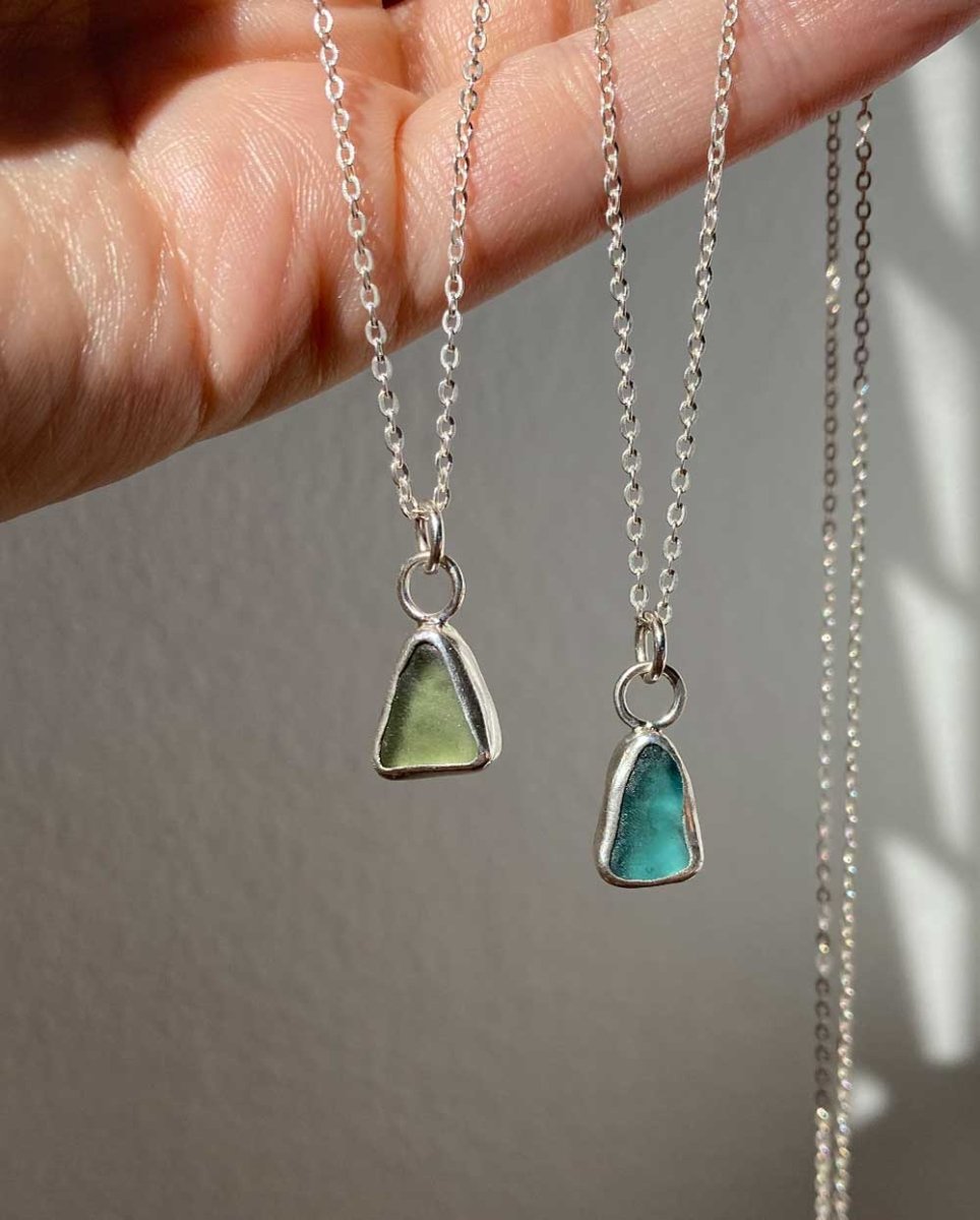 Mint Green Sea Glass NecklaceSea Glass NecklaceReady - To - ShipAngela Wozniak Jewellery