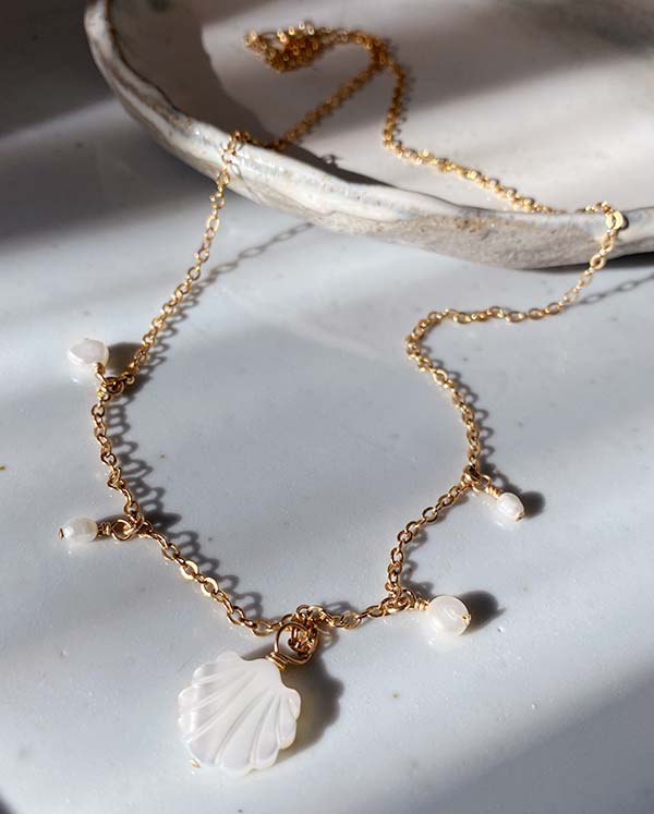 Moonlight Mother of Pearl NecklaceNecklaces14k Gold FilledAngela Wozniak Jewellery
