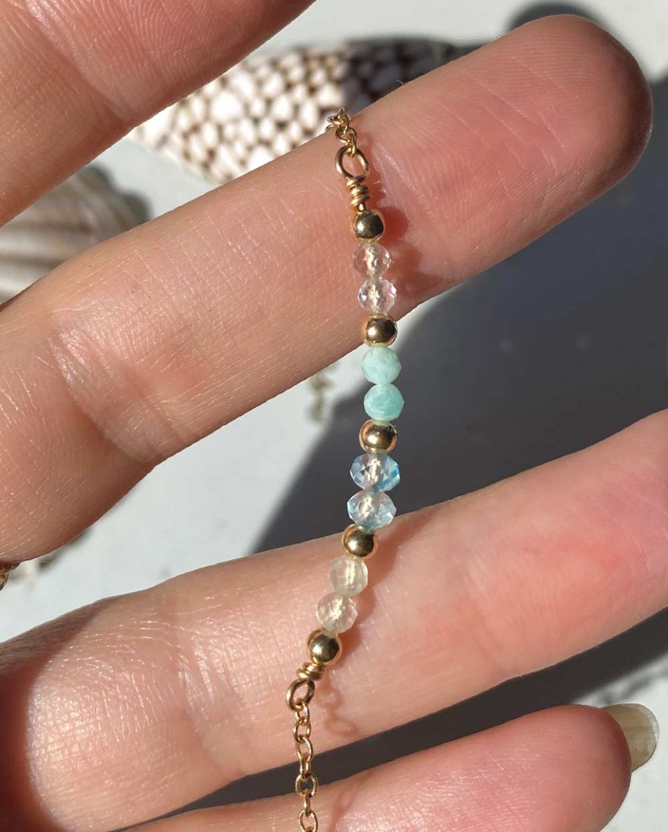 Ocean Spray Gemstone BraceletGemstone Bracelets14K Gold FilledAngela Wozniak Jewellery