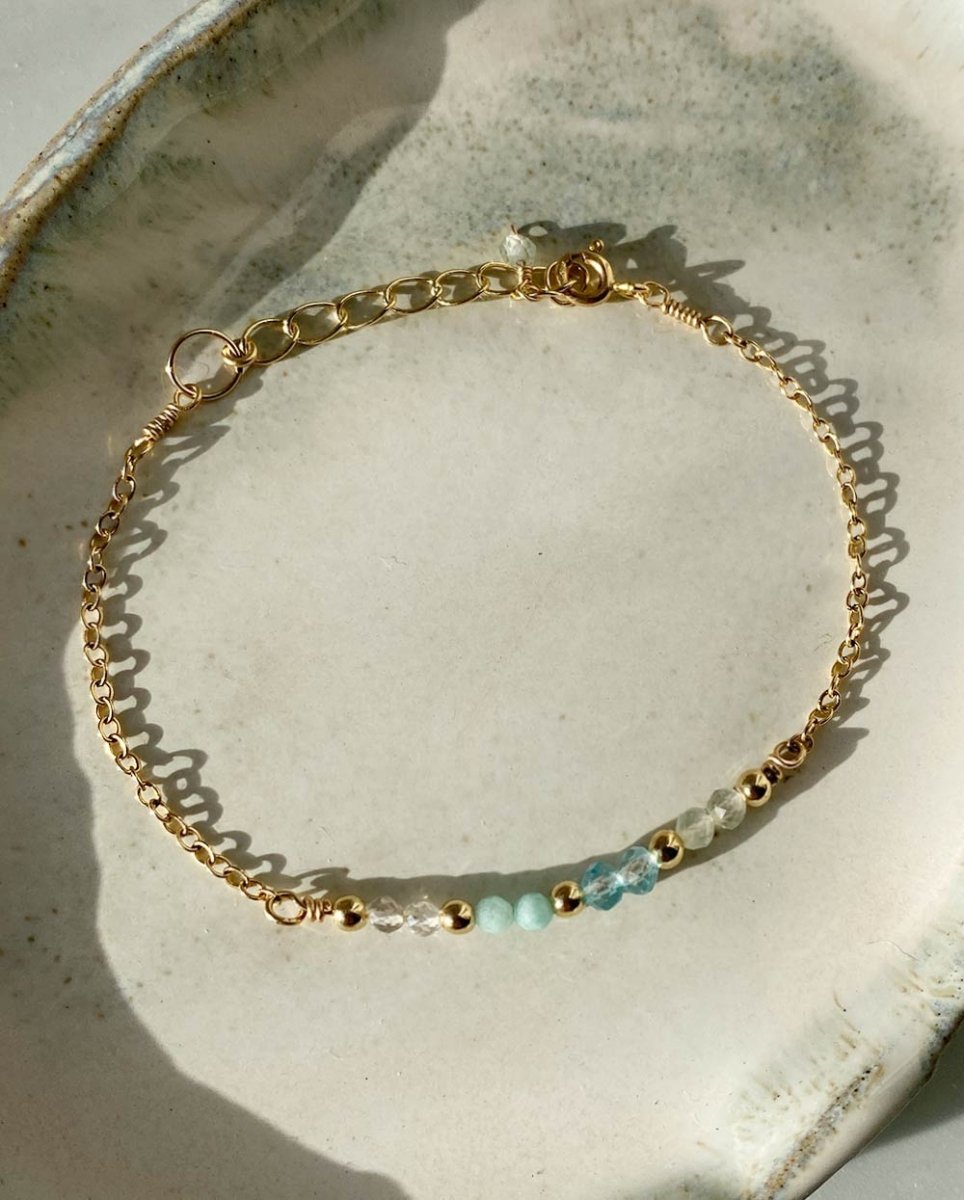 Ocean Spray Gemstone BraceletGemstone Bracelets14K Gold FilledAngela Wozniak Jewellery