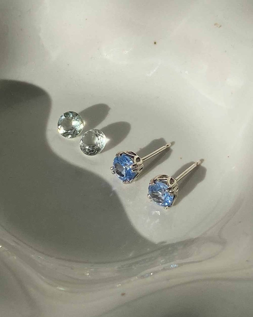 Pixie Aquamarine StudsStud Earrings14K Gold FilledAngela Wozniak Jewellery