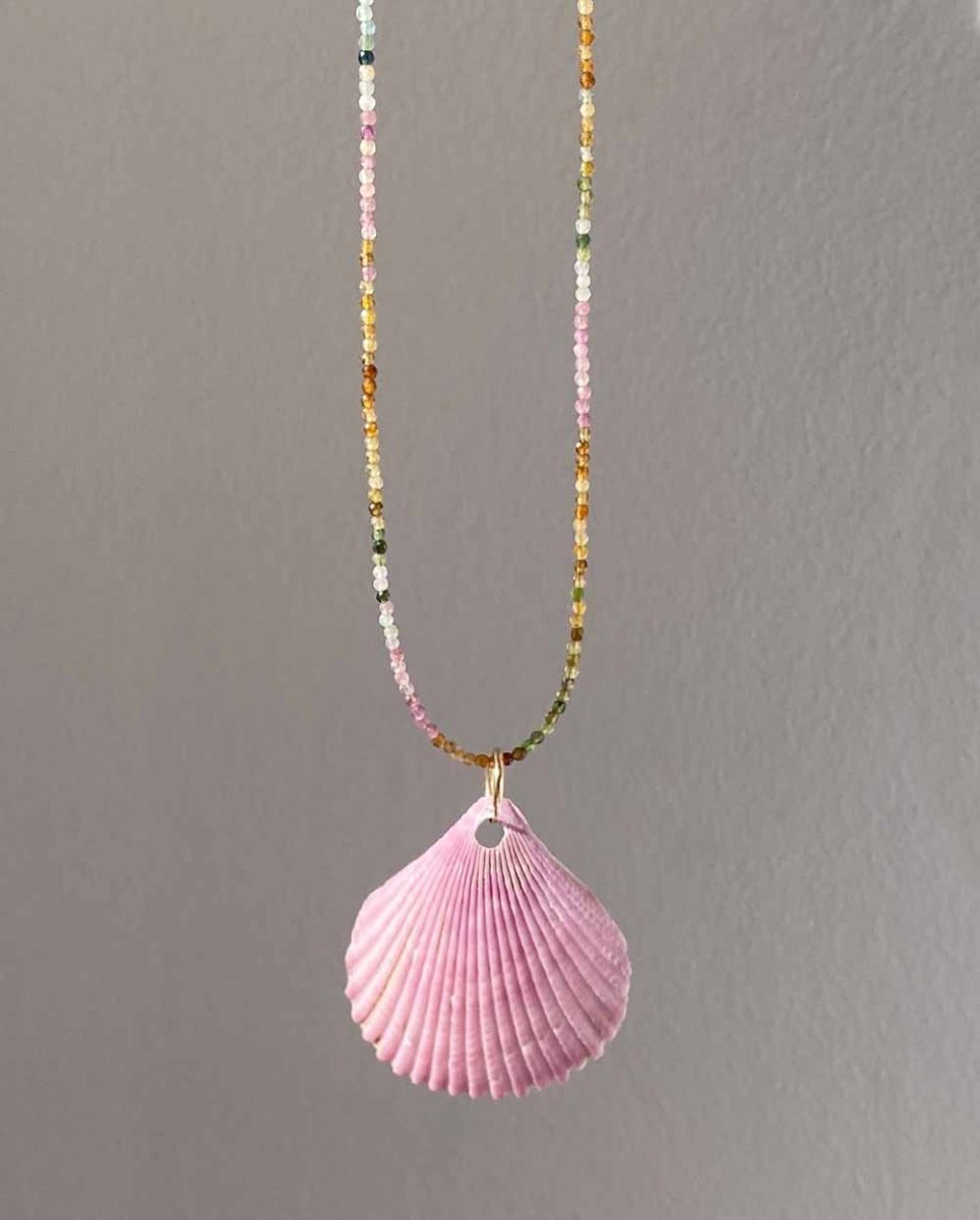 Scallop Shell & Tourmaline NecklaceNecklaces14k Gold FilledAngela Wozniak Jewellery