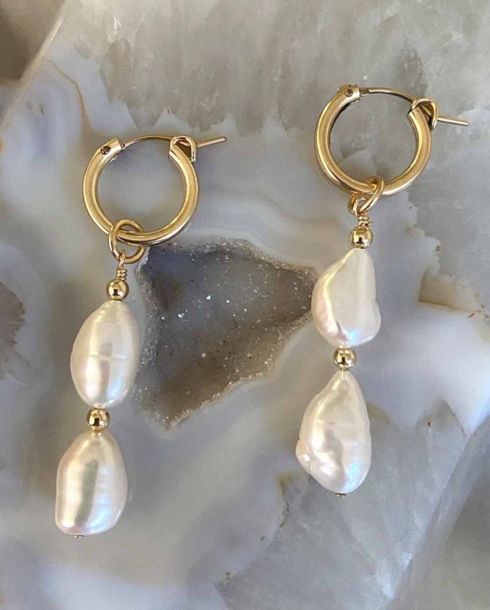 Tidal Teardrop Pearl EarringsEarrings14K Gold FilledAngela Wozniak Jewellery