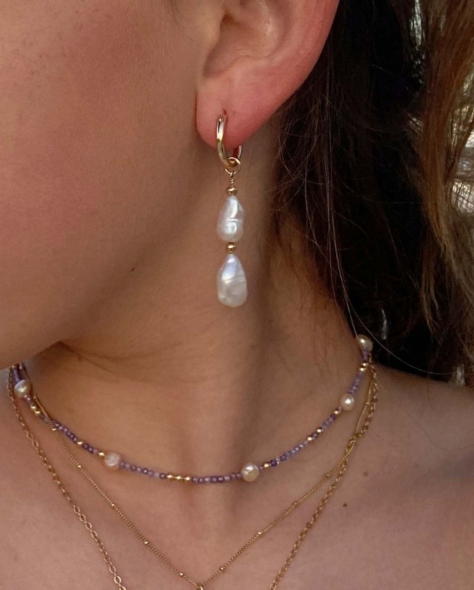 Tidal Teardrop Pearl EarringsEarrings14K Gold FilledAngela Wozniak Jewellery