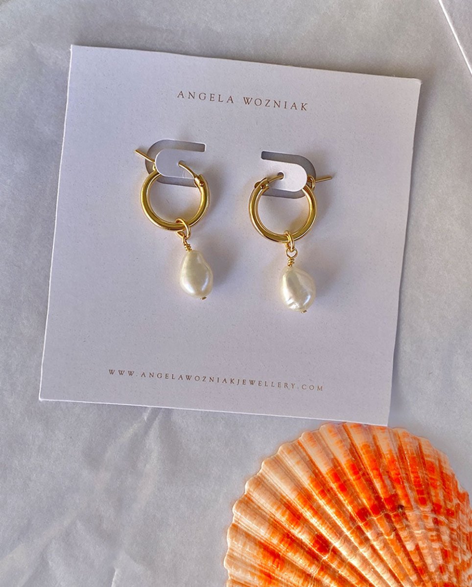Tranquility Baroque Pearl EarringsEarrings14k Gold FilledAngela Wozniak Jewellery