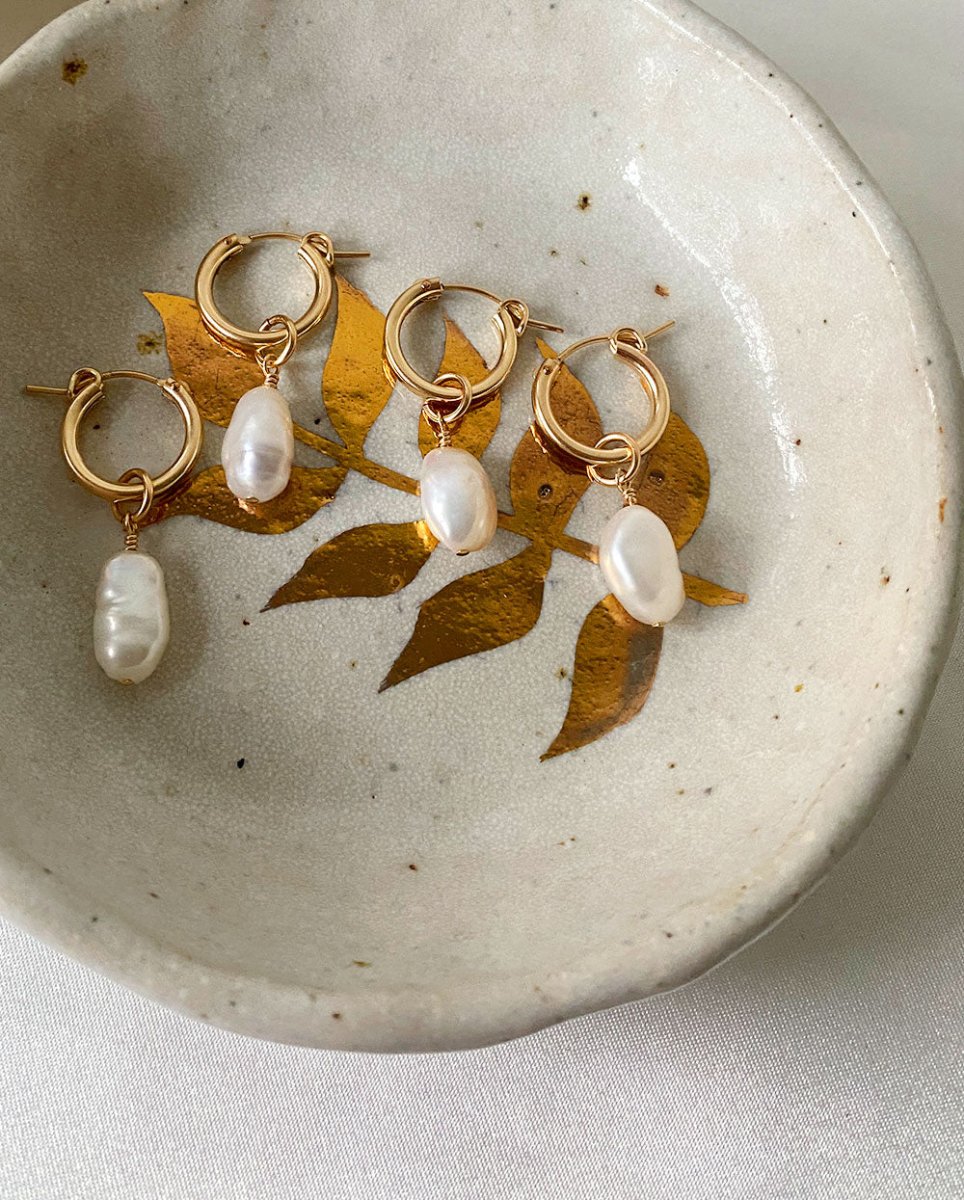 Tranquility Baroque Pearl EarringsEarrings14k Gold FilledAngela Wozniak Jewellery