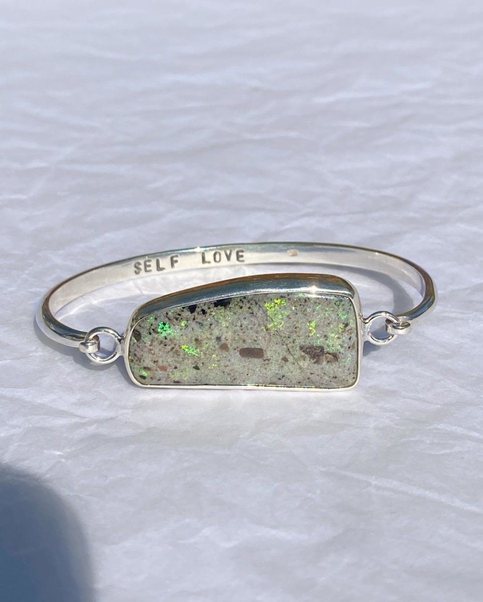 Andamooka Opal Cuff IIBraceletsSterling SilverAngela Wozniak Jewellery