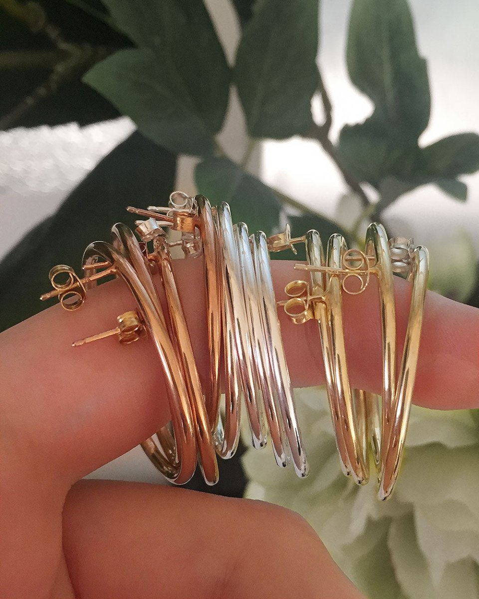 Angelica Circle Hoop Earring StudsEarringsVarious MetalsAngela Wozniak Jewellery