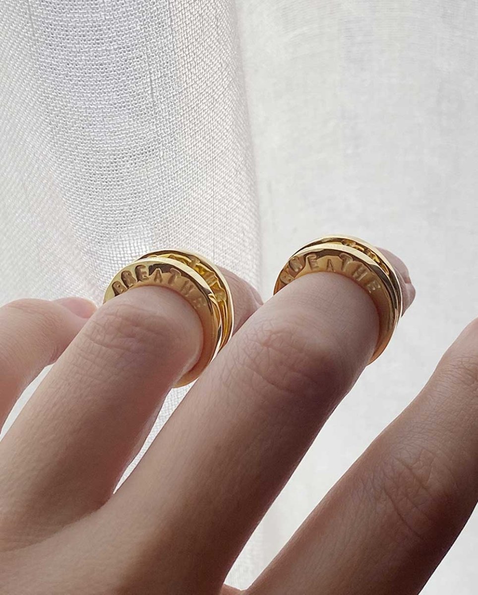 Breathe Mantra RingRings14K Gold VermeilAngela Wozniak Jewellery