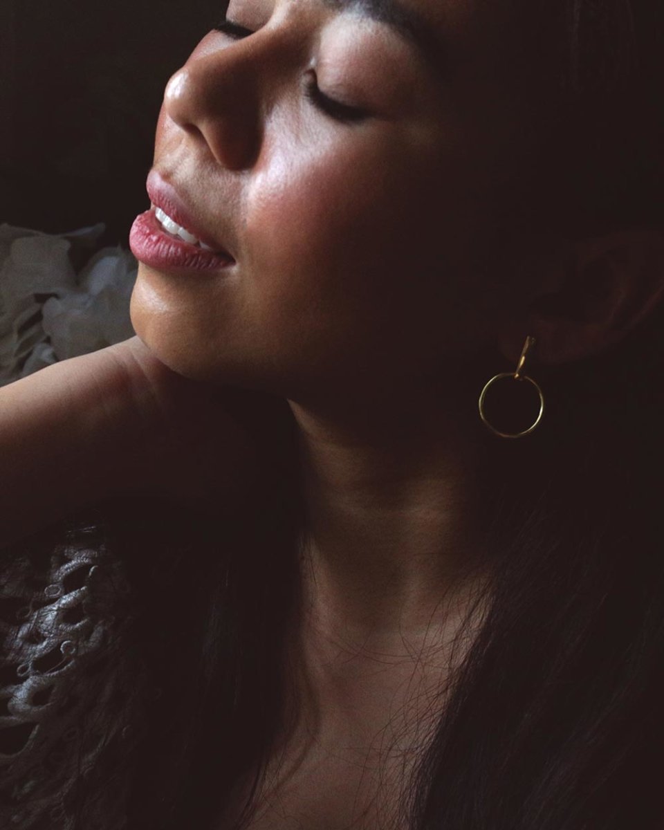 Chloe Bar Stud Hoop EarringsEarrings14K Gold VermeilAngela Wozniak Jewellery