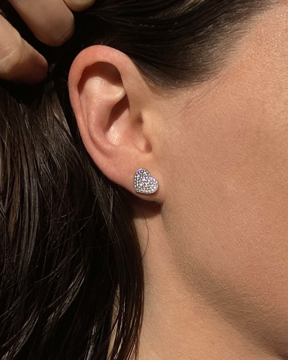 Crystal Heart EarringsEarringsSterling SilverAngela Wozniak Jewellery