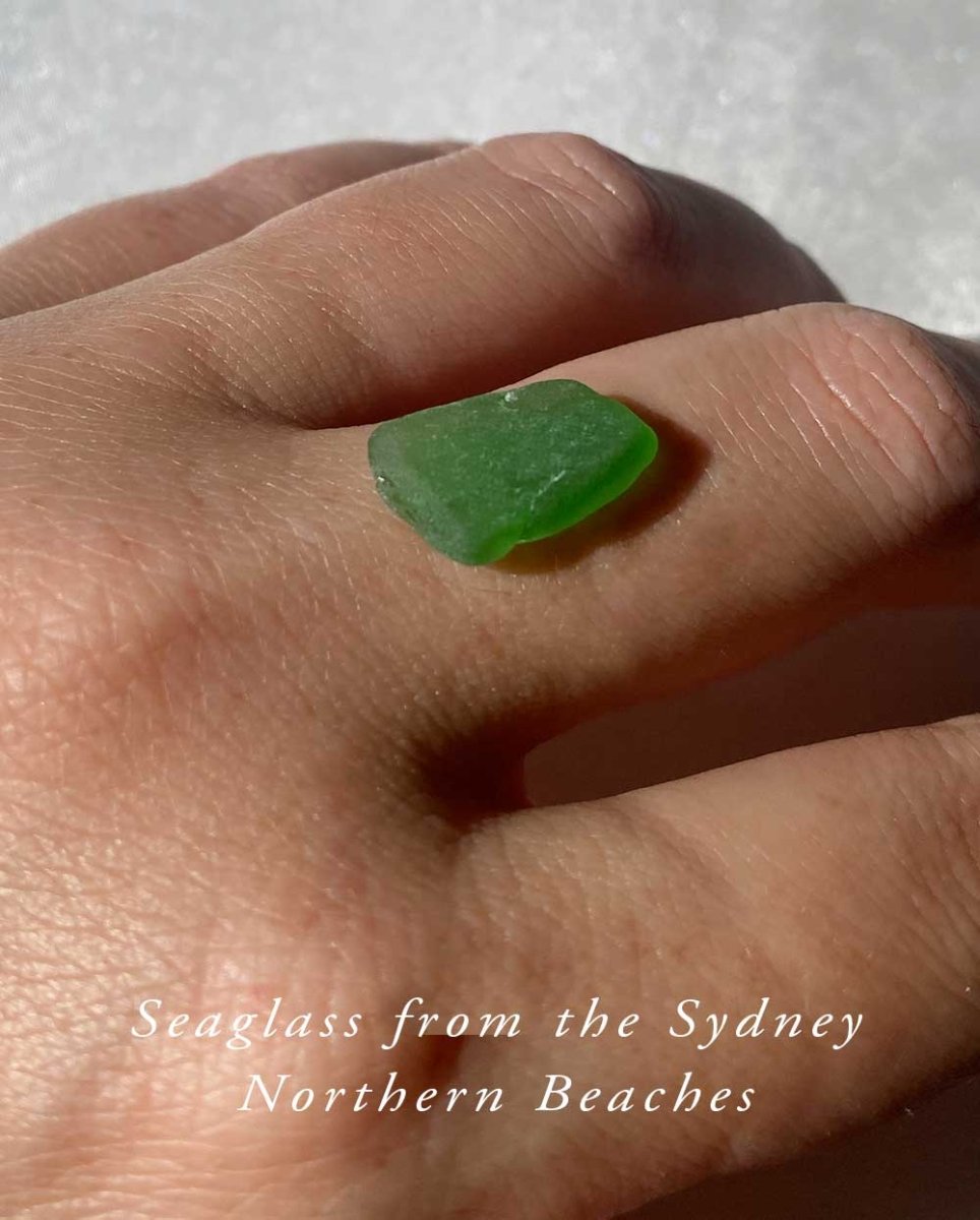 Emerald Seaglass Ring / Rare Colour / #203RingsCUSTOM MADEAngela Wozniak Jewellery