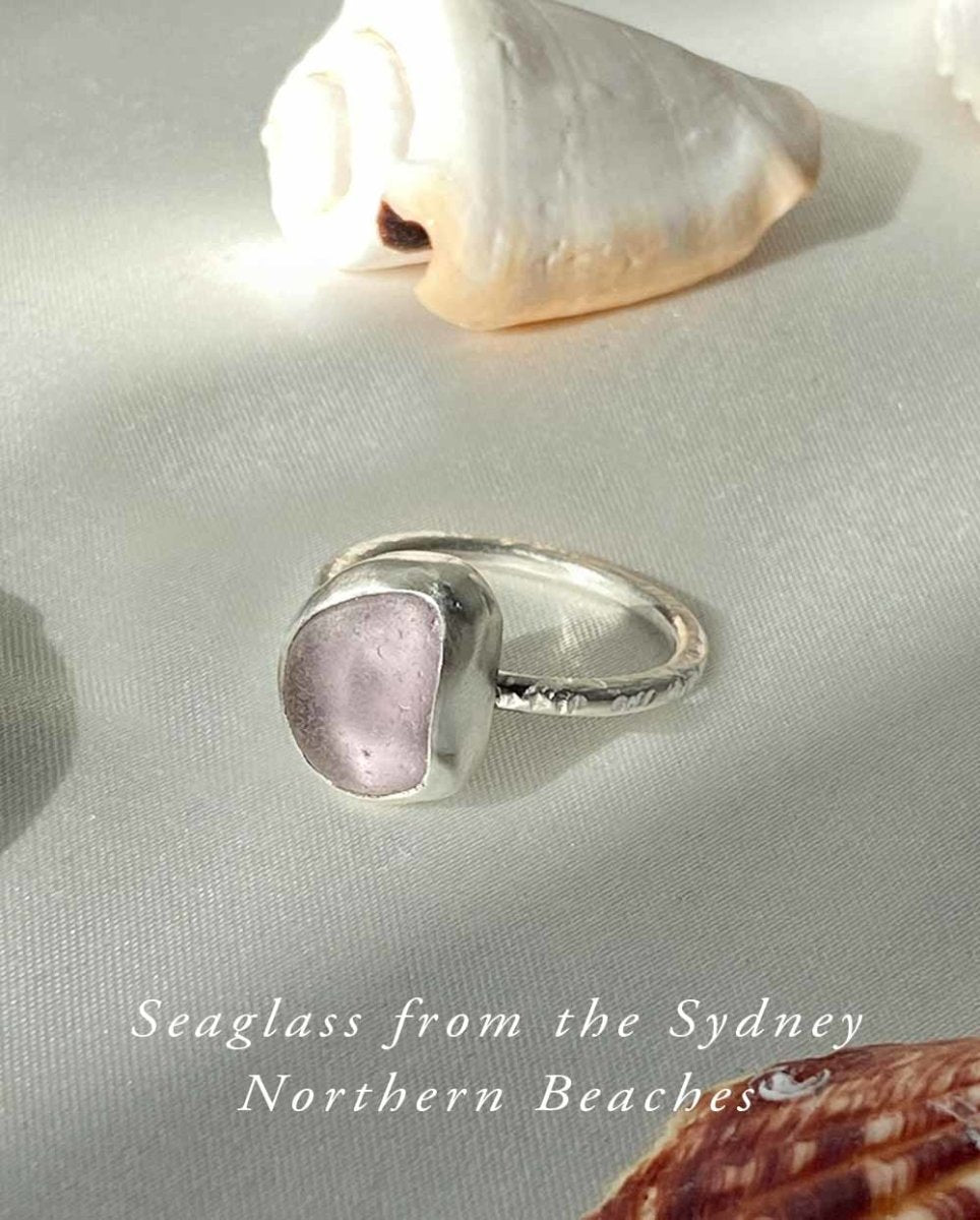 Lavender Seaglass Ring / Ultra Rare Colour / #302RingsSize 8Angela Wozniak Jewellery