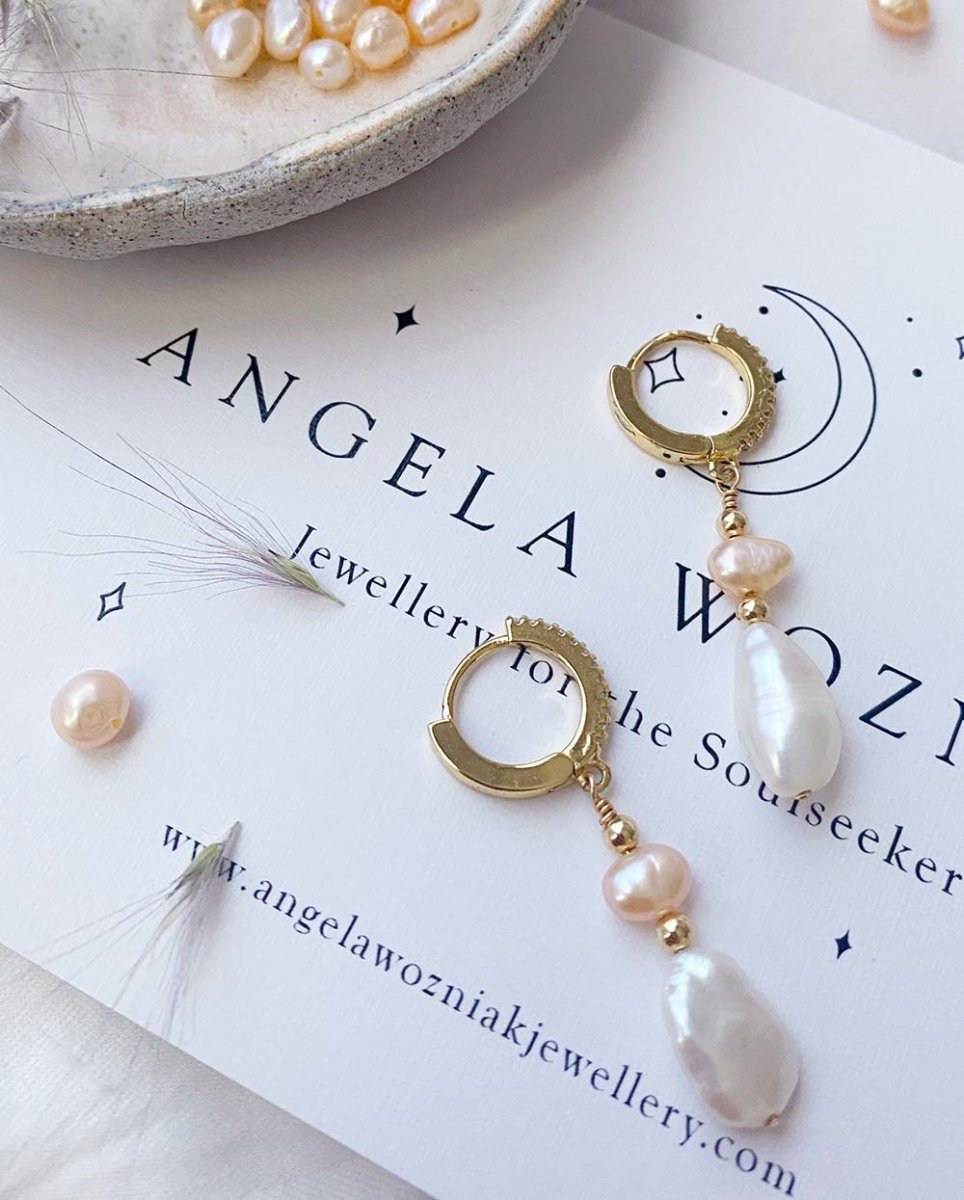 Rhea Divine Pearl Earrings14K Gold FilledAngela Wozniak Jewellery