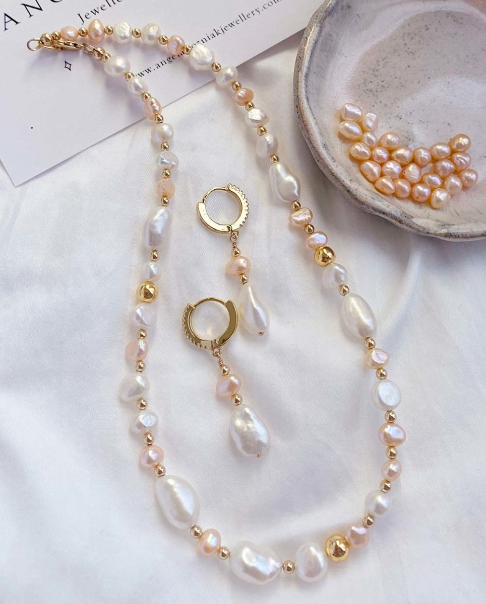 Rhea Goddess Pearl NecklaceNecklaces14K Gold FilledAngela Wozniak Jewellery