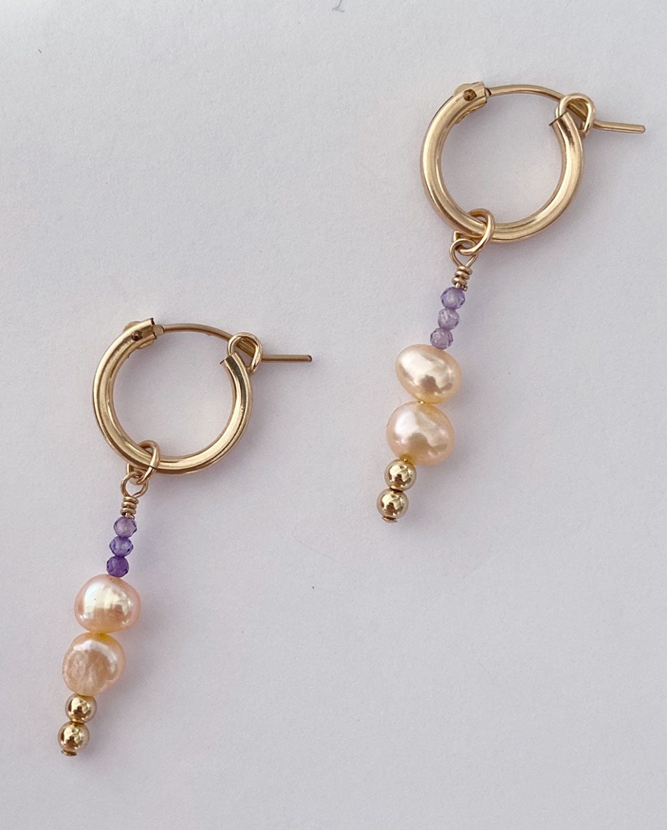 Rhea Pearl & Amethyst EarringsEarrings14K Gold FilledAngela Wozniak Jewellery