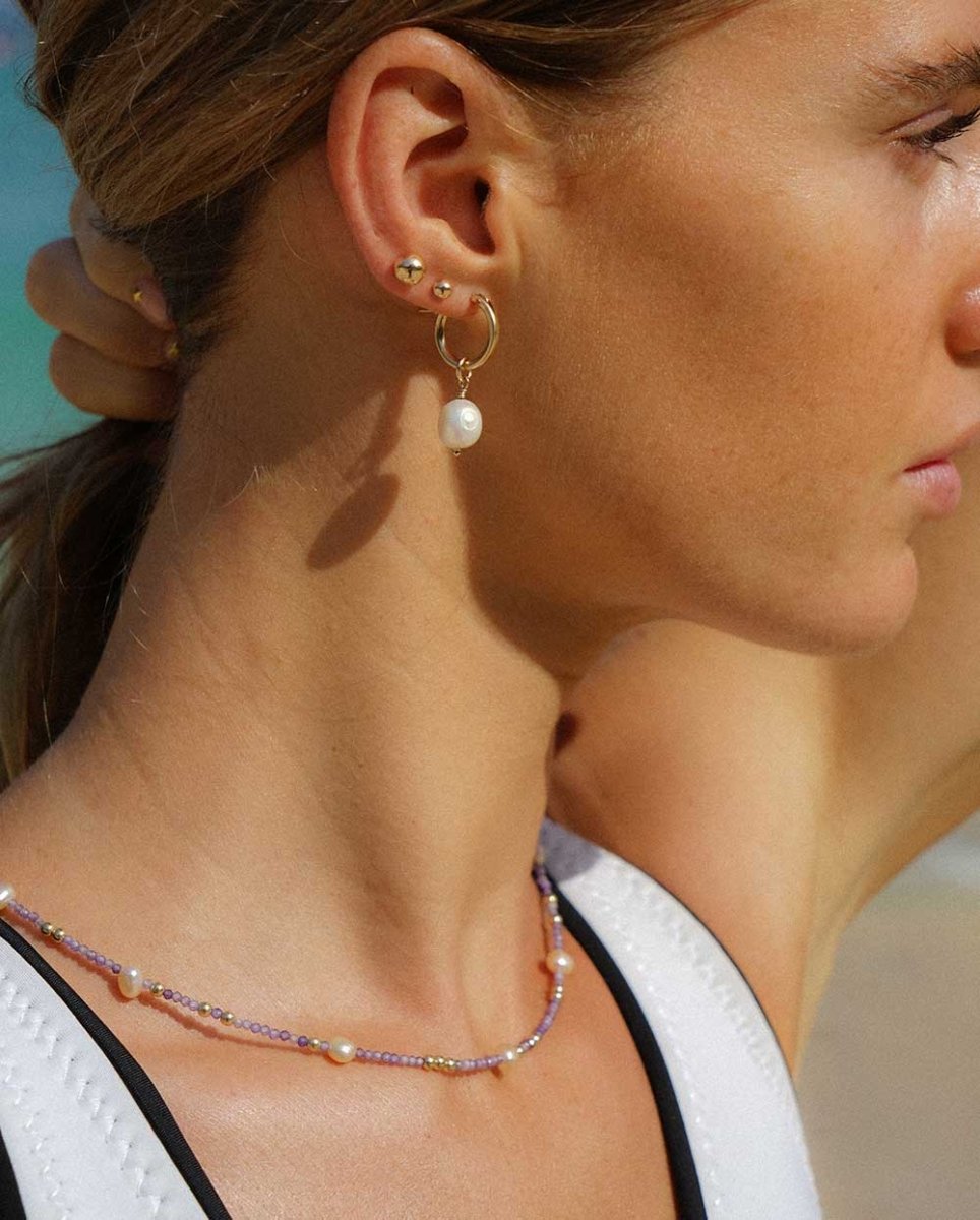 Rhea Pearl & Amethyst NecklaceNecklaces14K Gold FilledAngela Wozniak Jewellery