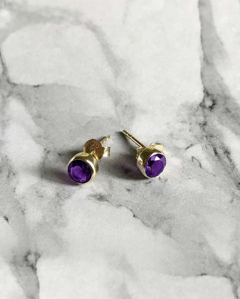 Ruby Gemstone Studs, Various GemstonesEarringsSterling SilverAngela Wozniak Jewellery