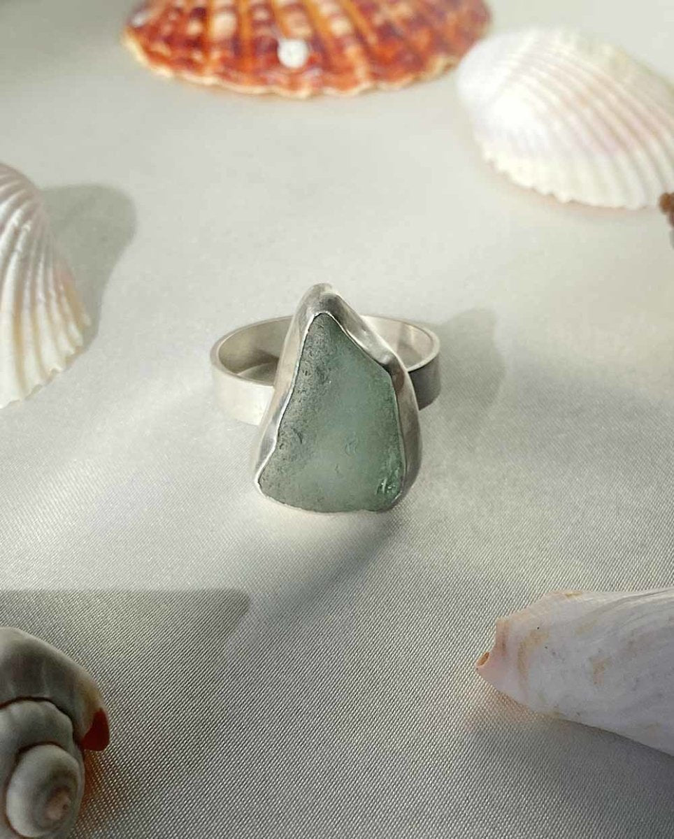 Seafoam Seaglass Ring - 601RingsSize 14.5Angela Wozniak Jewellery