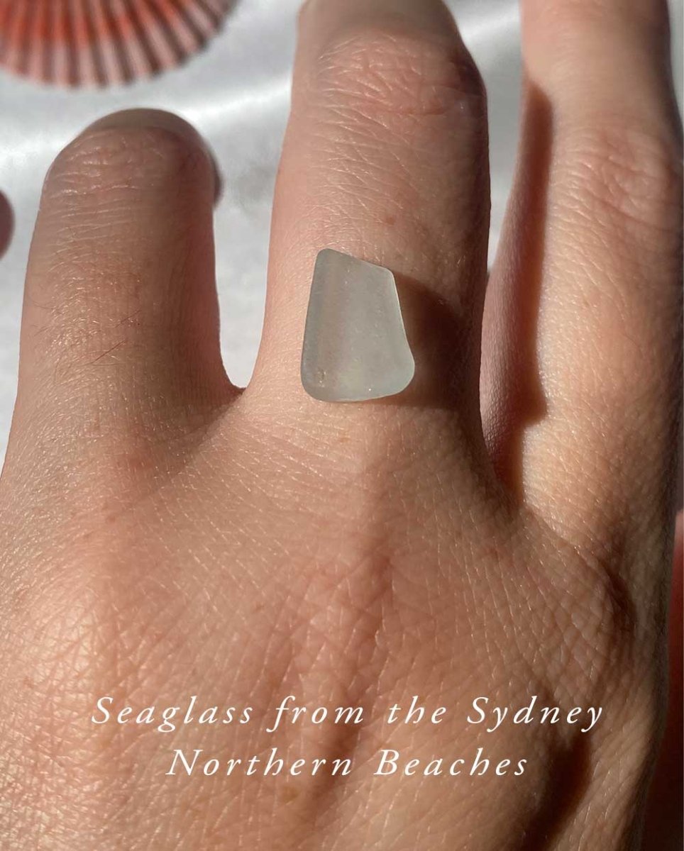 Seafoam Seaglass Ring / Uncommon Colour / #609RingsCUSTOM MADEAngela Wozniak Jewellery