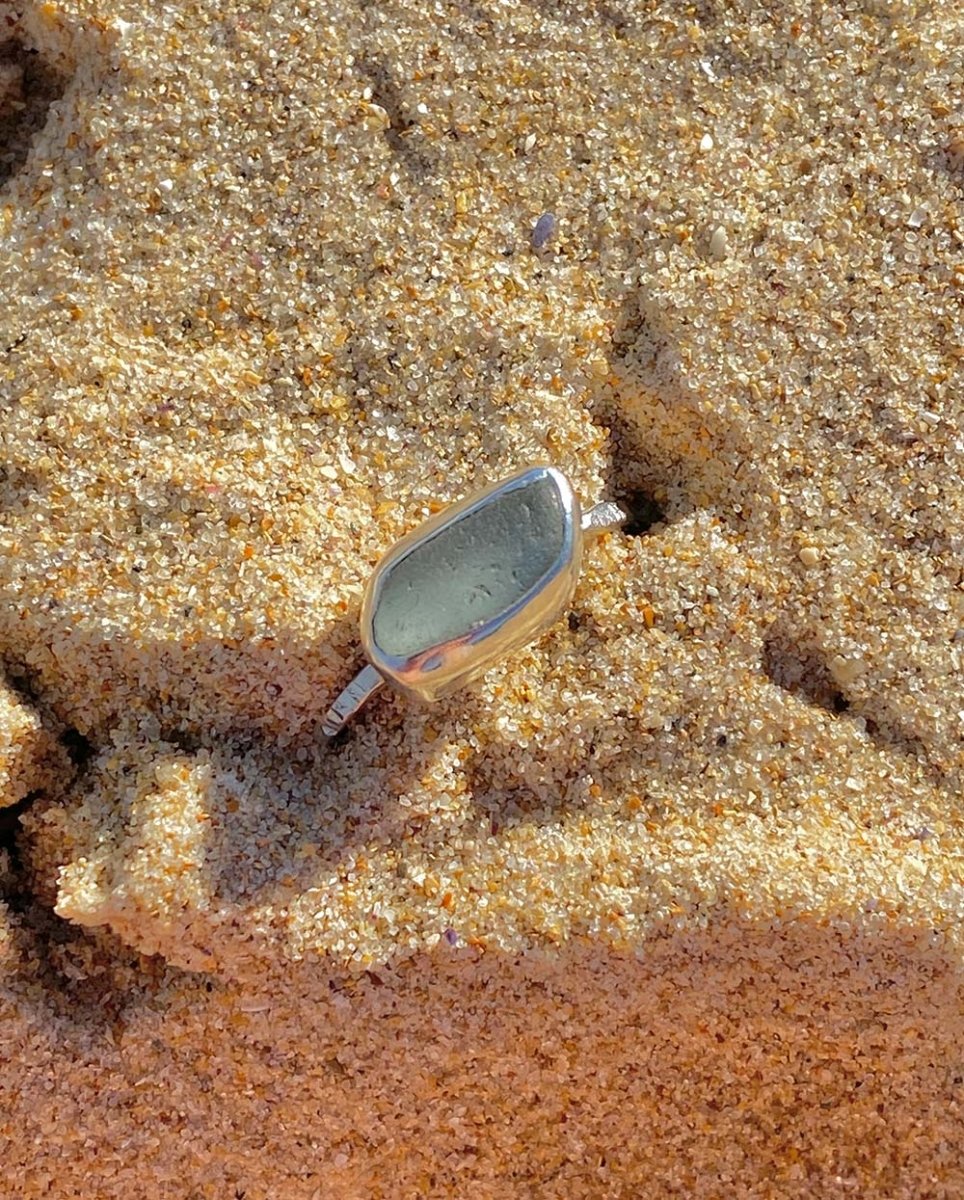 Seafoam Seaglass RingSize 11.5Angela Wozniak Jewellery