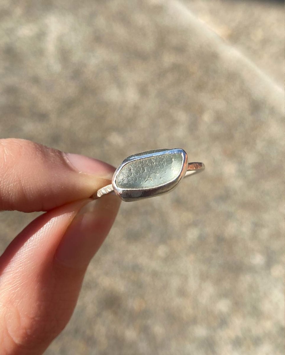 Seafoam Seaglass RingSize 11.5Angela Wozniak Jewellery