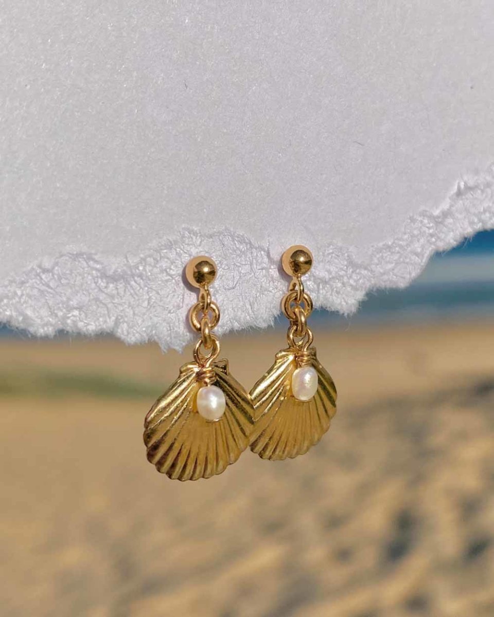 Shell & Pearl Drop EarringsEarrings14K Gold FilledAngela Wozniak Jewellery