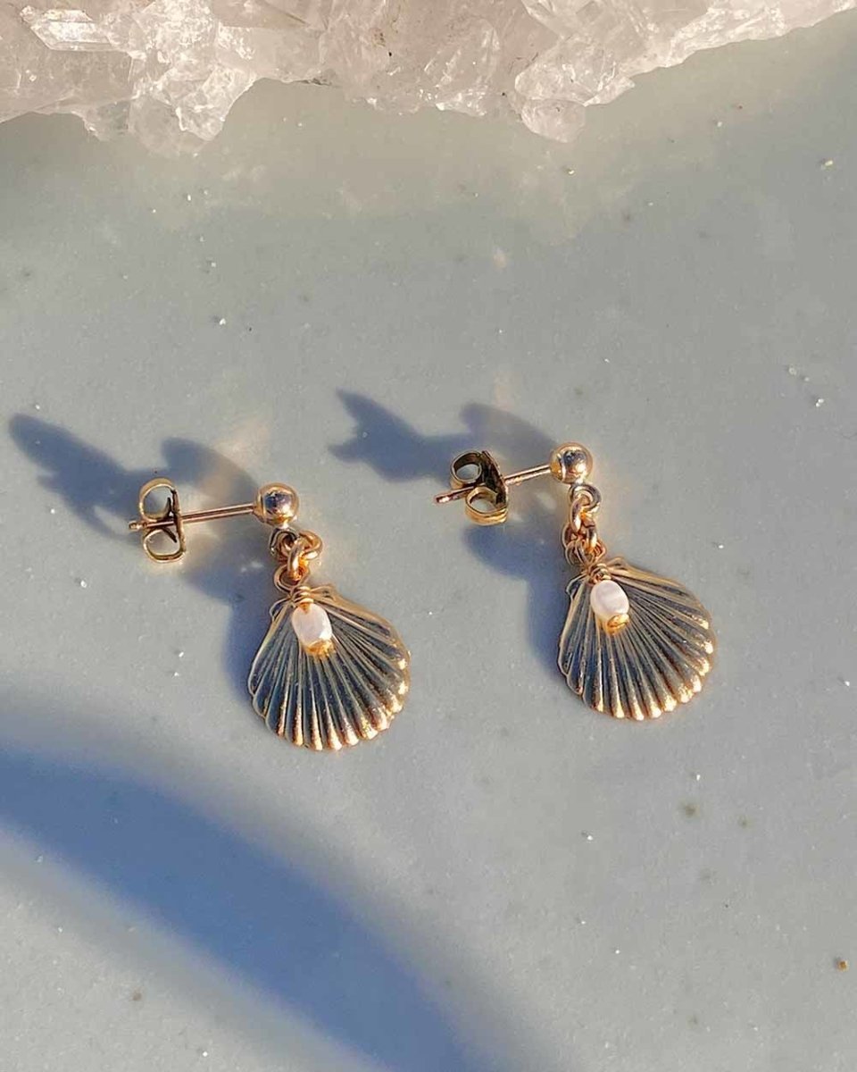 Shell & Pearl Drop EarringsEarrings14K Gold FilledAngela Wozniak Jewellery