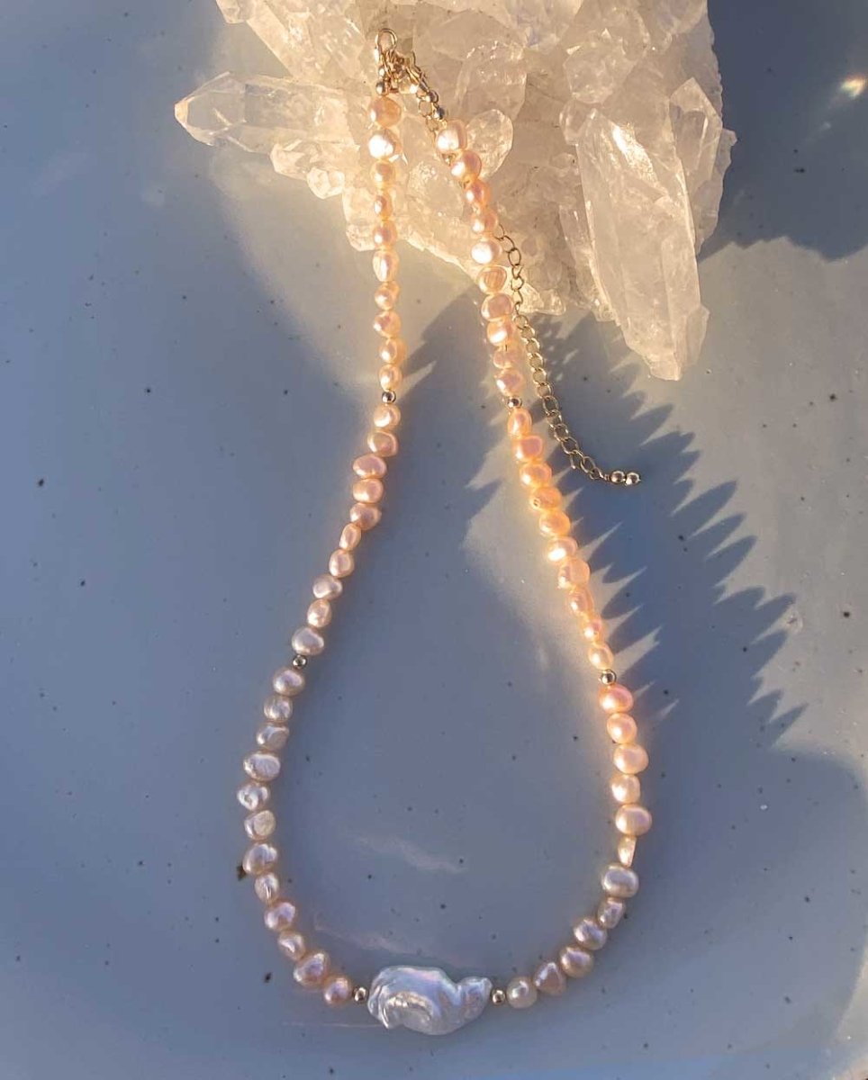 Sunset Biwa Pearl NecklaceNecklaces14K Gold FilledAngela Wozniak Jewellery