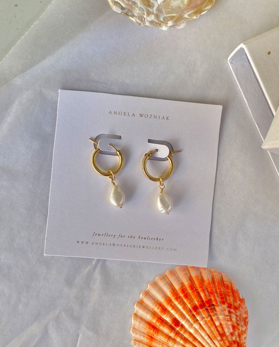 Tranquility Baroque Pearl EarringsEarrings14k Gold FilledAngela Wozniak Jewellery