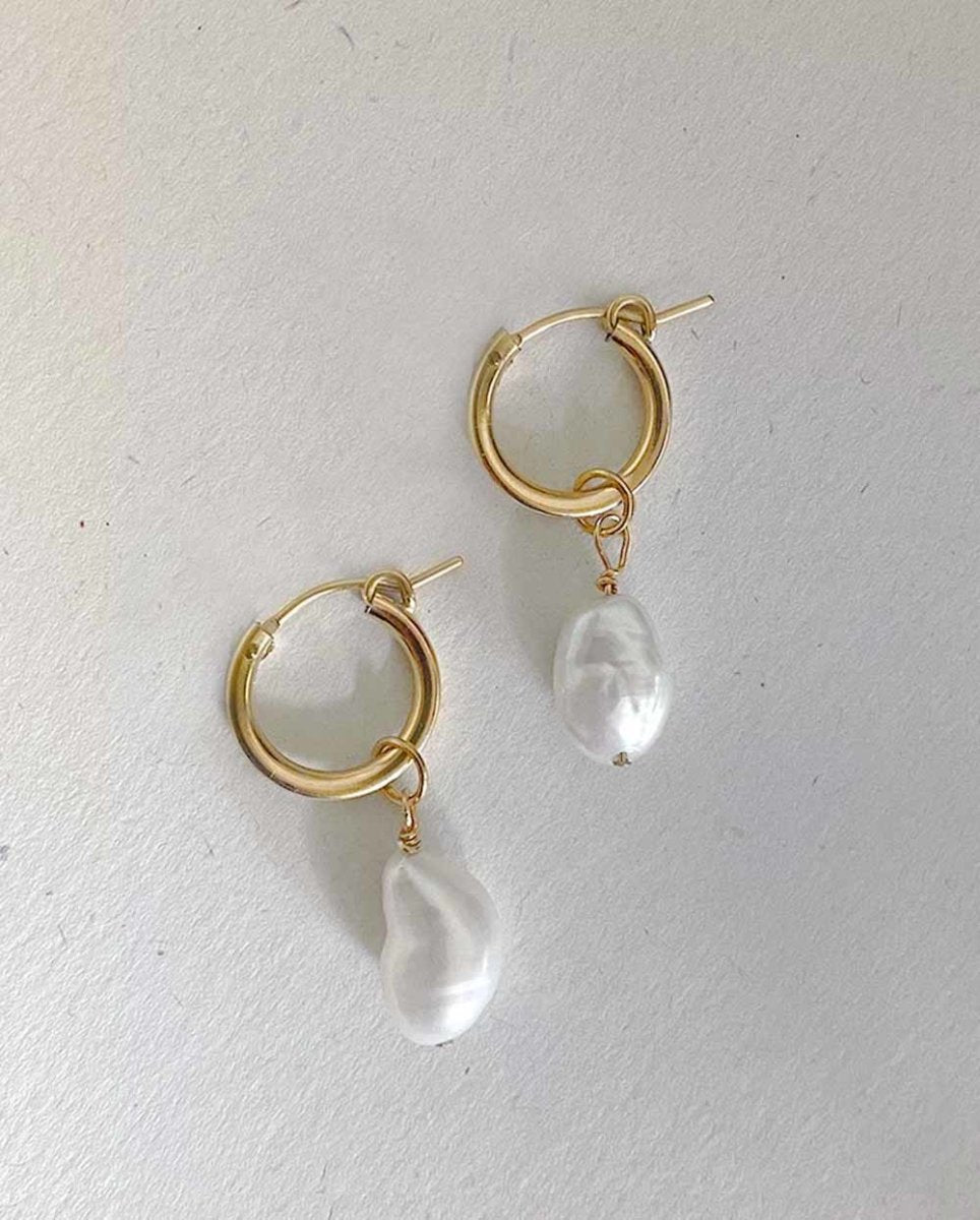 Tranquility Baroque Pearl EarringsEarrings14k Gold FilledAngela Wozniak Jewellery