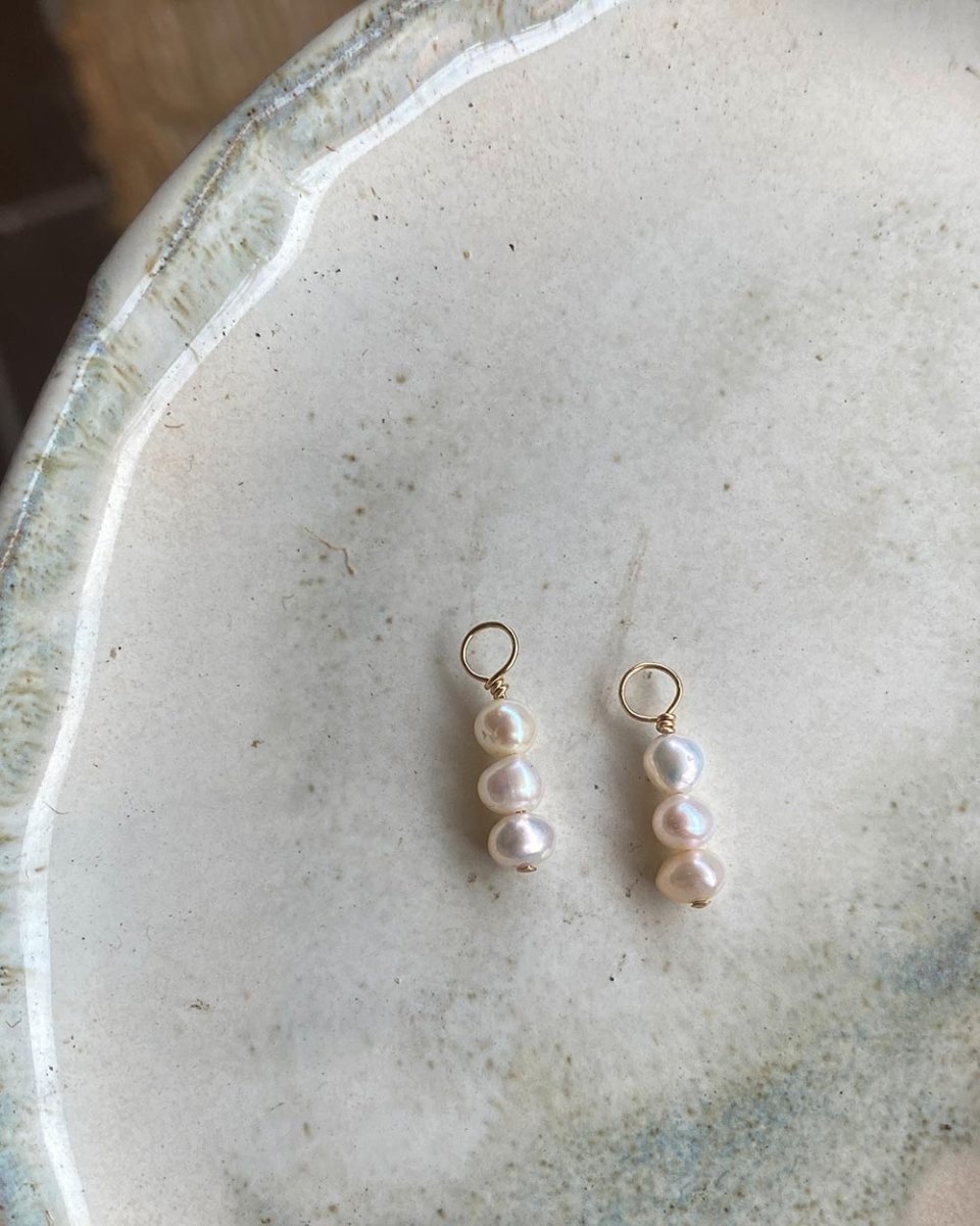 3 pearl charmEarring Charms14K Gold FilledAngela Wozniak Jewellery