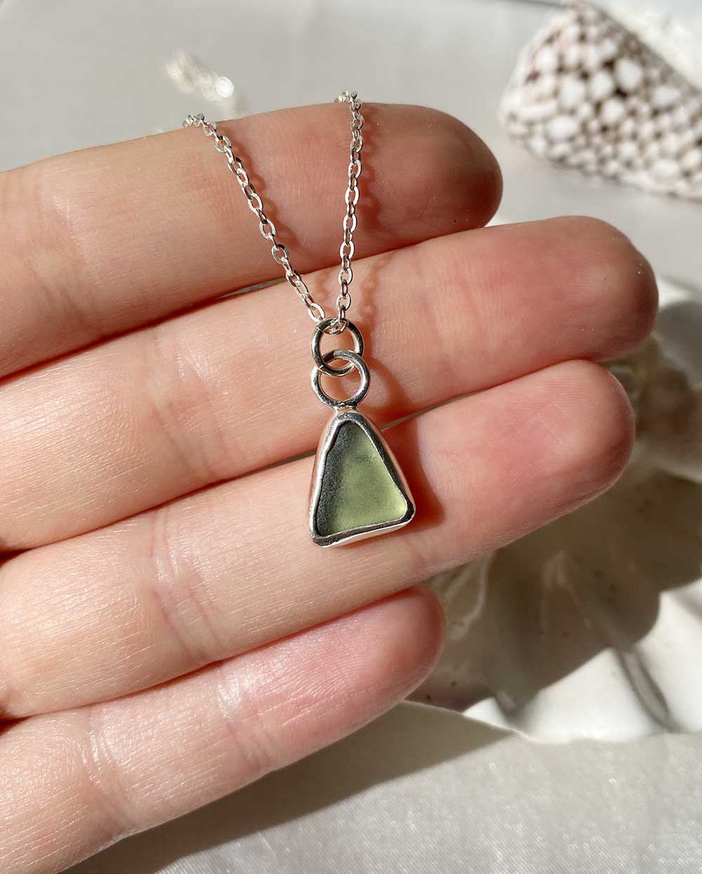 Custom Sea Glass Pendant - Petite