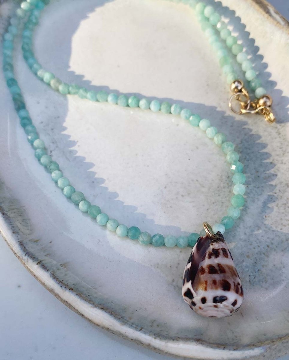 Amazonite & Hebrew Shell NecklaceNecklaces14k Gold FilledAngela Wozniak Jewellery
