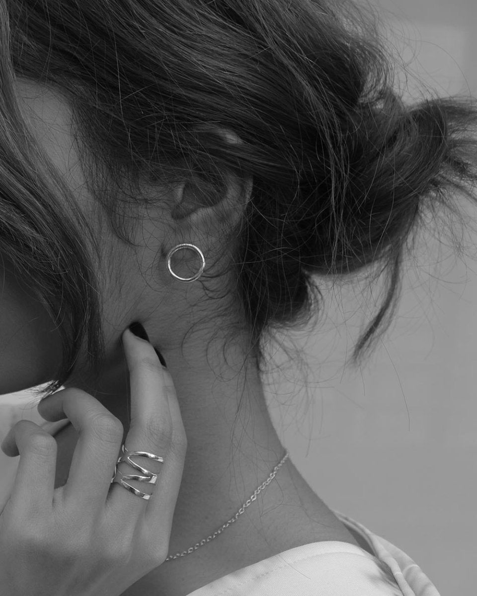 Classic Circle Stud EarringsEarringsSterling SilverAngela Wozniak Jewellery