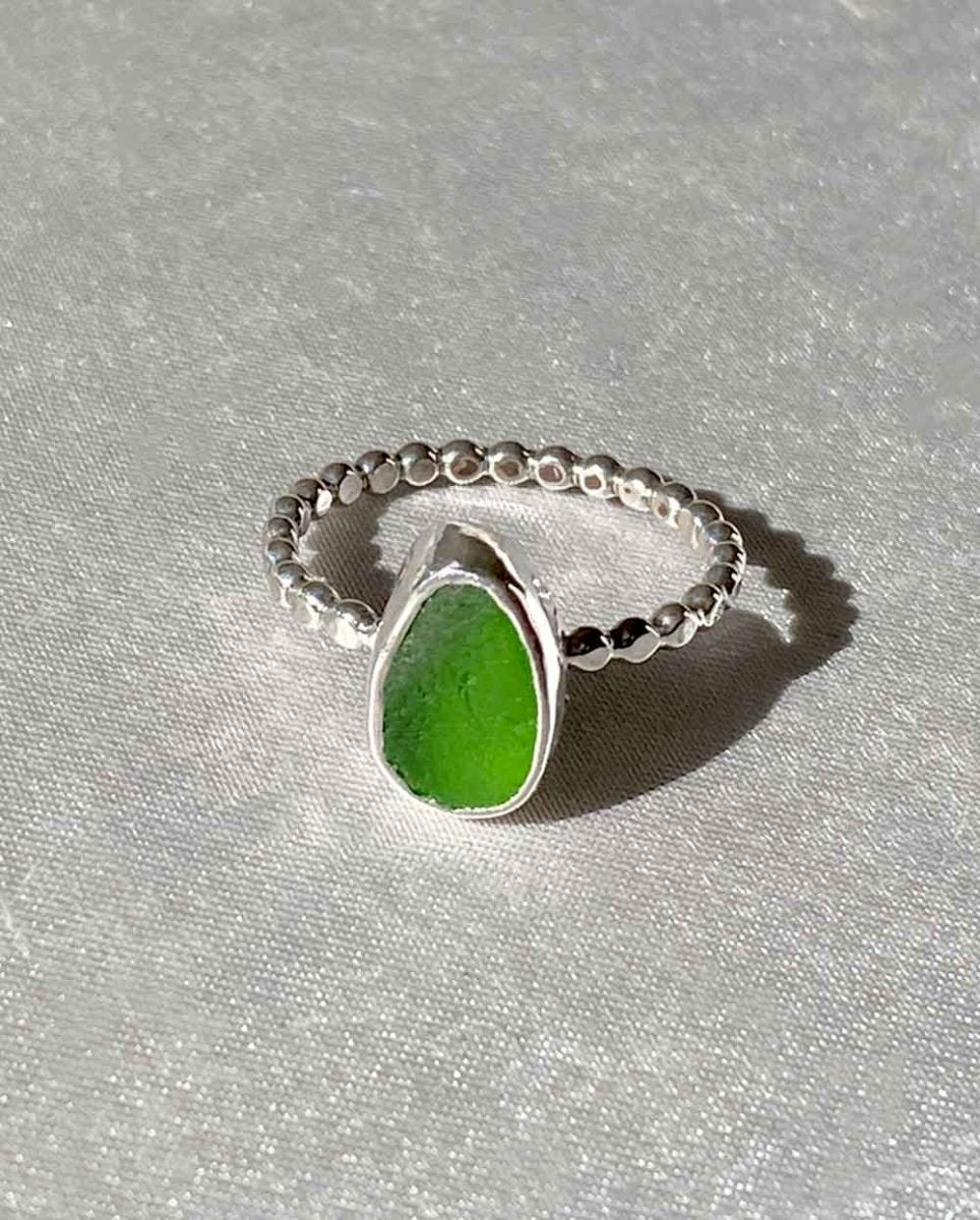 Emerald Sea Glass Ring - 7.25RingsReady - To - ShipAngela Wozniak Jewellery